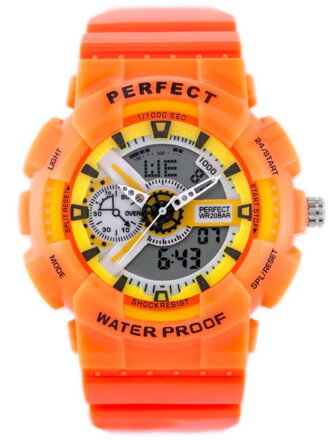 Hodinky pánske PERFECT SHOCK (zp219f) - orange