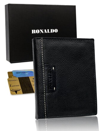 Veľká čierna peňaženka pre pánov— Ronaldo