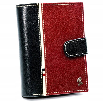 Farebná pánska horizontálna peňaženka so sponou, pravá koža, RFID — Rovicky