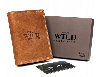 Pánska Kožená peňaženka s vonkajším vreckom — Always Wild