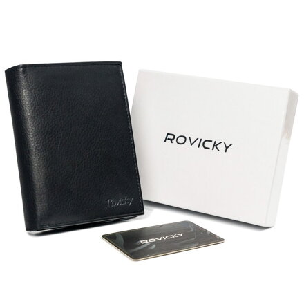 Kožená pánska peňaženka s priečinkom na zips — Rovicky — Rovicky