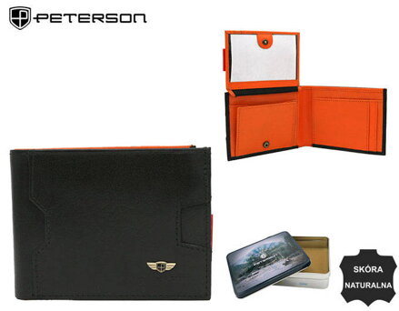 Kožená peňaženka s ochranou RFID — Peterson