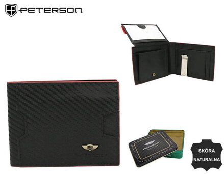 Kožená peňaženka s ochranou RFID — Peterson