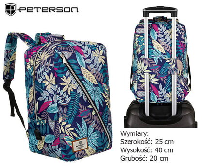 Podróżny plecak z wodoodpornego poliestru — Peterson