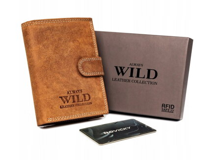 Pánska Kožená peňaženka s vonkajším vreckom — Always Wild