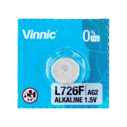 Alkalická batéria Vinnic LR726/396/AG2