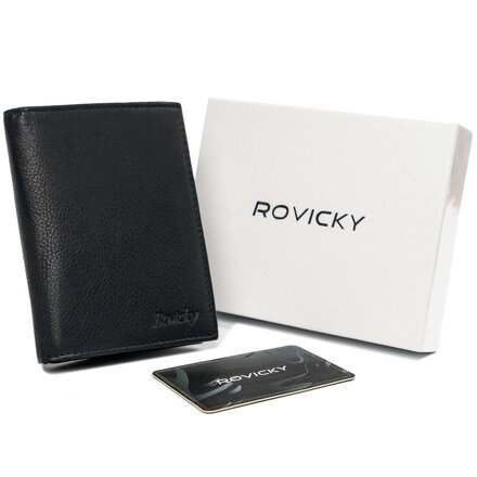 Veľká pánska peňaženka z pravej kože, RFID — Rovicky