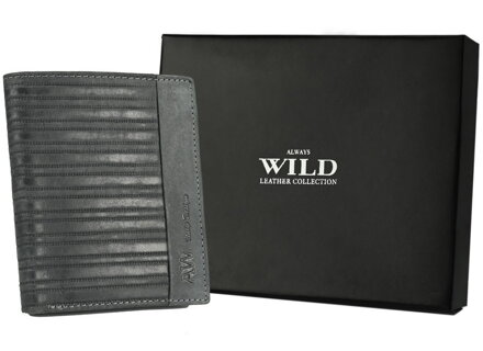 Vertikálna pánska peňaženka z pravej kože — Always Wild