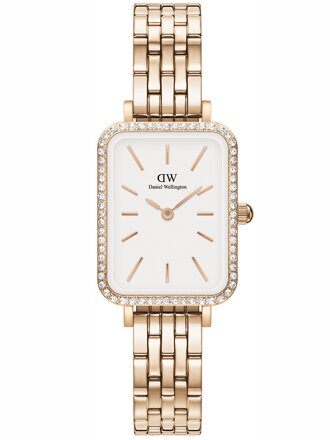 DÁMSKE HODINKY DANIEL WELLINGTON Quadro Rose Gold DW00100672 + KRABIČKA (zw519h)