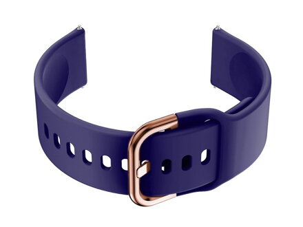 Remienok gumový do smartwatch 20mm - granat/rosegold