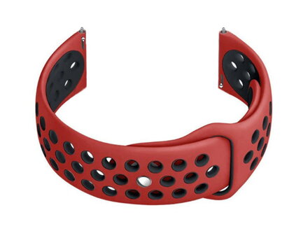 Remienok gumový do smartwatch U11 - red/black - 20mm