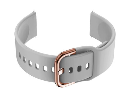 Remienok gumový do smartwatch 18mm - gray/rosegold