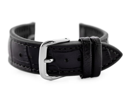 Gumový remienok na hodinky U18 - black - 22mm