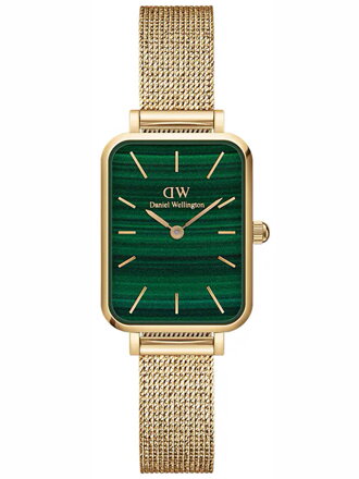 DÁMSKE HODINKY DANIEL WELLINGTON Quadro Pressed Evergold Emerald 20mm DW00100561 + KRABIČKA (zw505m)
