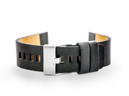 Kožený remienok W58 - black - 20mm