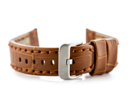 Kožený remienok W49 - camel - 24mm