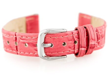 Kožený remienok W41 - pink - 14mm