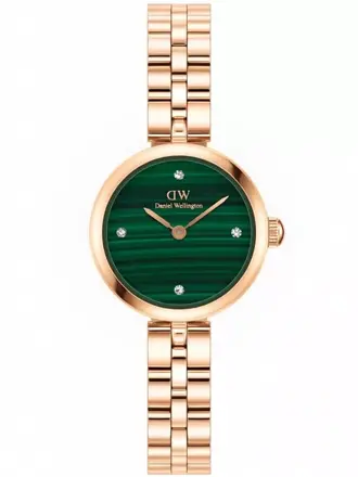 DÁMSKE HODINKY DANIEL WELLINGTON Elan Lumine Malachite Rose Gold 22mm DW00100721 ​​​​+ KRABIČKA (zw522c)