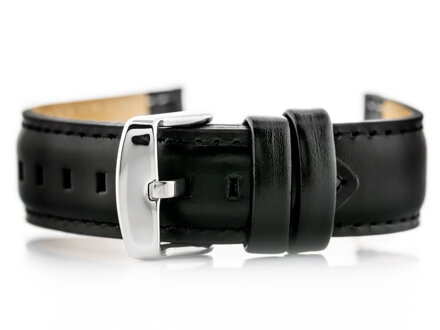 Kožený remienok W46 - black - 12mm
