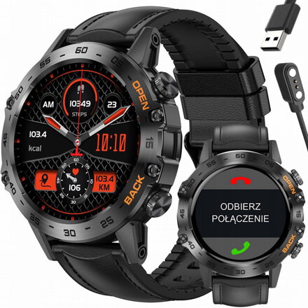SMARTWATCH MĘSKI Gravity GT9-5 - WYKONYWANIE POŁĄCZEŃ, CIŚNIENIOMIERZ (sg021e)