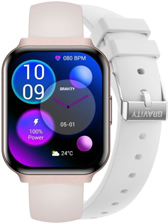 SMARTWATCH DAMSKI GRAVITY GT44-3 - DODATKOWY PASEK (sg051b)