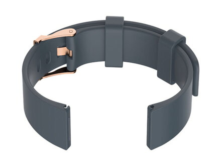 Gumový remienok na hodinky U15 - gray/rosegold - 20mm