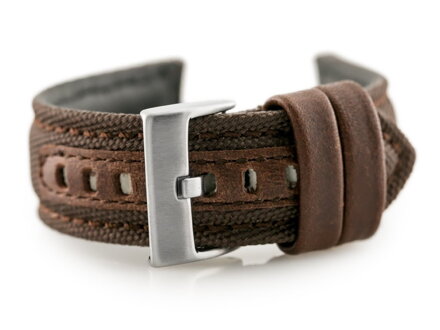 Kožený remienok na hodinky W34 - PREMIUM - brown - 26mm