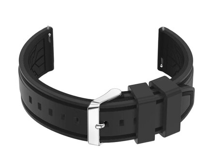 Gumový remienok na hodinky U14 - gray/black - 20mm