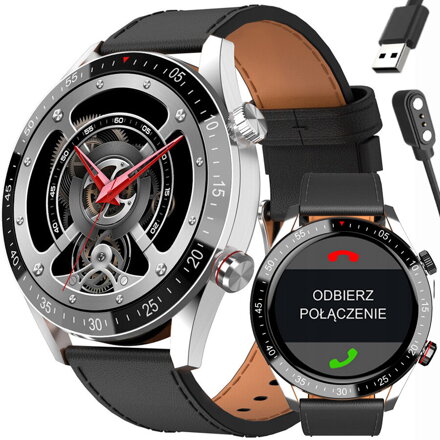 SMARTWATCH MĘSKI Gravity GT4-5 - WYKONYWANIE POŁĄCZEŃ, KROKOMIERZ (sg023e)