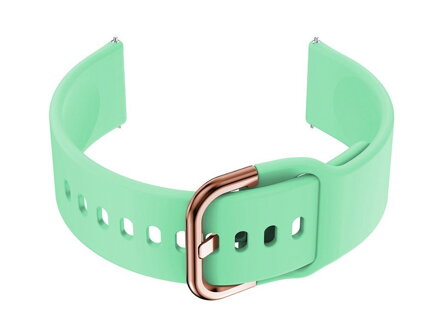 Remienok gumový do smartwatch 18mm - miętowy/rosegold