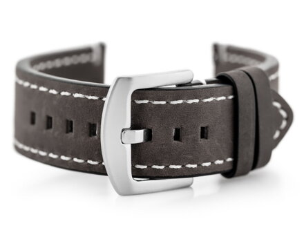 Kožený remienok W72 - gray - 22mm