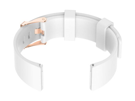 Gumový remienok na hodinky U15 - white/rosegold - 20mm