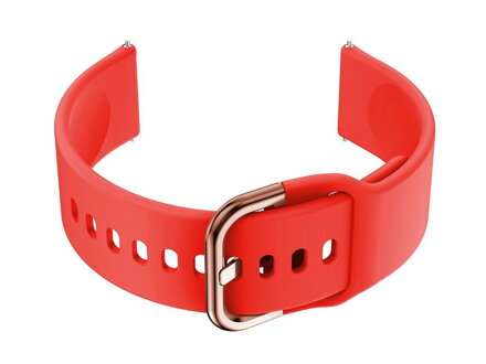 Remienok gumový do smartwatch 18mm - red/r.gold