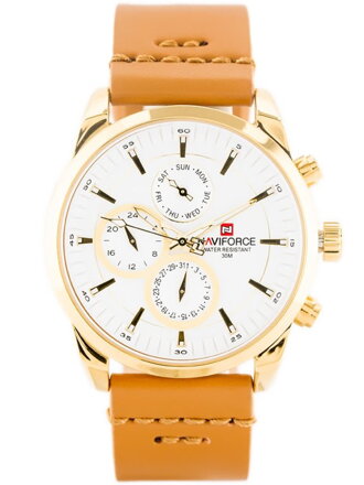 Hodinky pánske NAVIFORCE - NF9148 (zn085b) gold + BOX