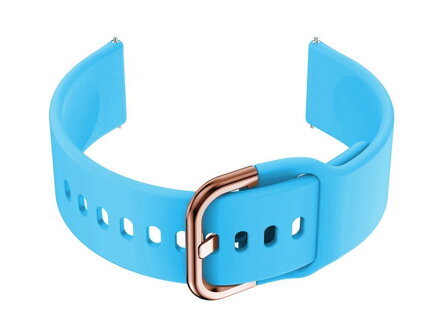 Remienok gumový do smartwatch 20mm - blue/r.gold