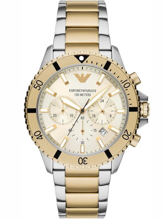 HODINKY PÁNSKE EMPORIO ARMANI AR11606 Two-Tone Chronograph + BOX