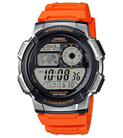 PÁNSKE HODINKY CASIO AE-1000W 4BV (zd073d) - SVETOVÝ ČAS + KRABIČKA