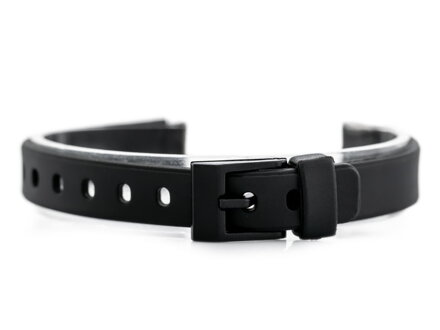 Gumový remienok na hodinky - model 7 black - 12mm