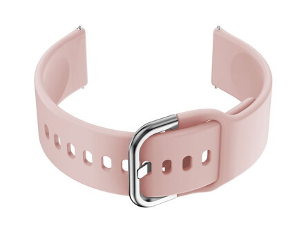 Remienok gumový do smartwatch 20mm - pink/silver