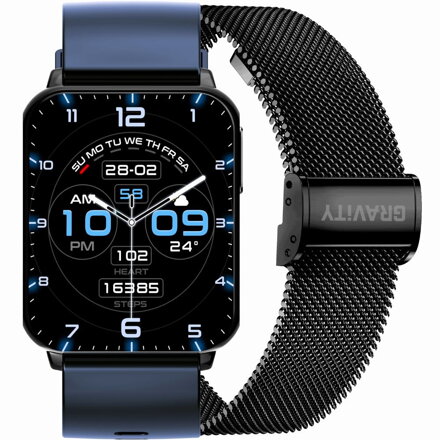 SMARTWATCH UNISEX GRAVITY GT17-9 - AMOLED, DODATKOWY PASEK (sg038i)