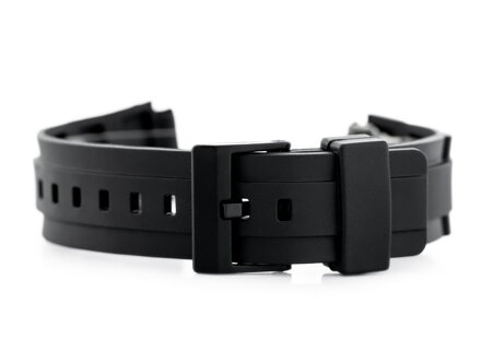 Gumový remienok na hodinky - model 5 black - 18mm