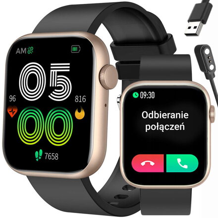 Unisex smart hodinky Gravity GT3-2 – Bluetooth hovory, vlastné ciferníky