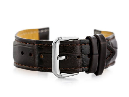 Kožený remienok W102L dark brown- 20mm