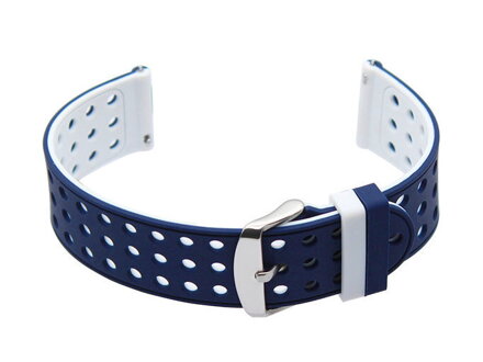 Gumový remienok na hodinky U12 - granat/white - 22mm