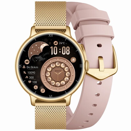 SMARTWATCH DAMSKI GRAVITY GT33-1 - AMOLED, DODATKOWY PASEK (sg048a)