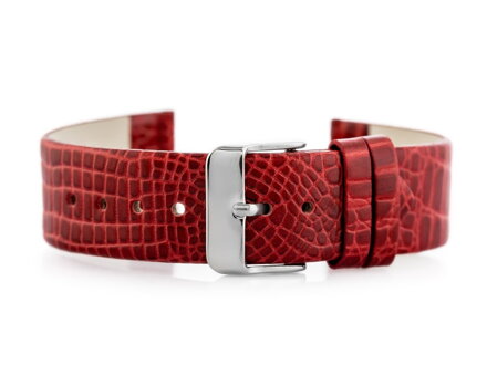 Kožený remienok W57 - red - 20mm