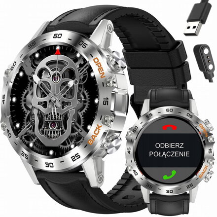SMARTWATCH MĘSKI Gravity GT9-6 - WYKONYWANIE POŁĄCZEŃ, CIŚNIENIOMIERZ (sg021f)