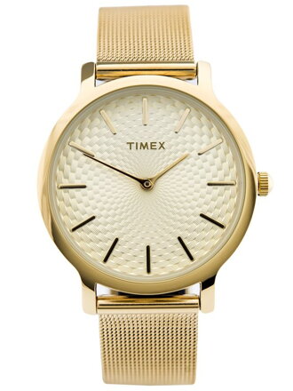 Dámske hodinky Timex so zlatým ciferníkom TW2R36100 (zt599b)