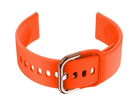 Remienok gumový do smartwatch 20mm - orange/r.gold
