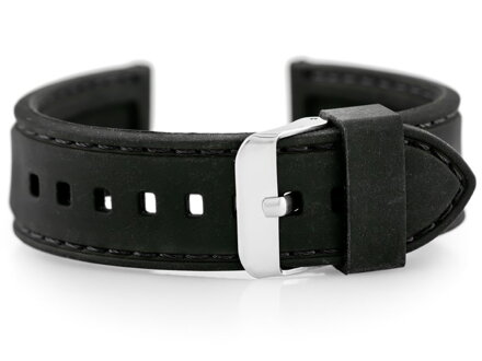 Gumový remienok na hodinky U20 - black 28mm